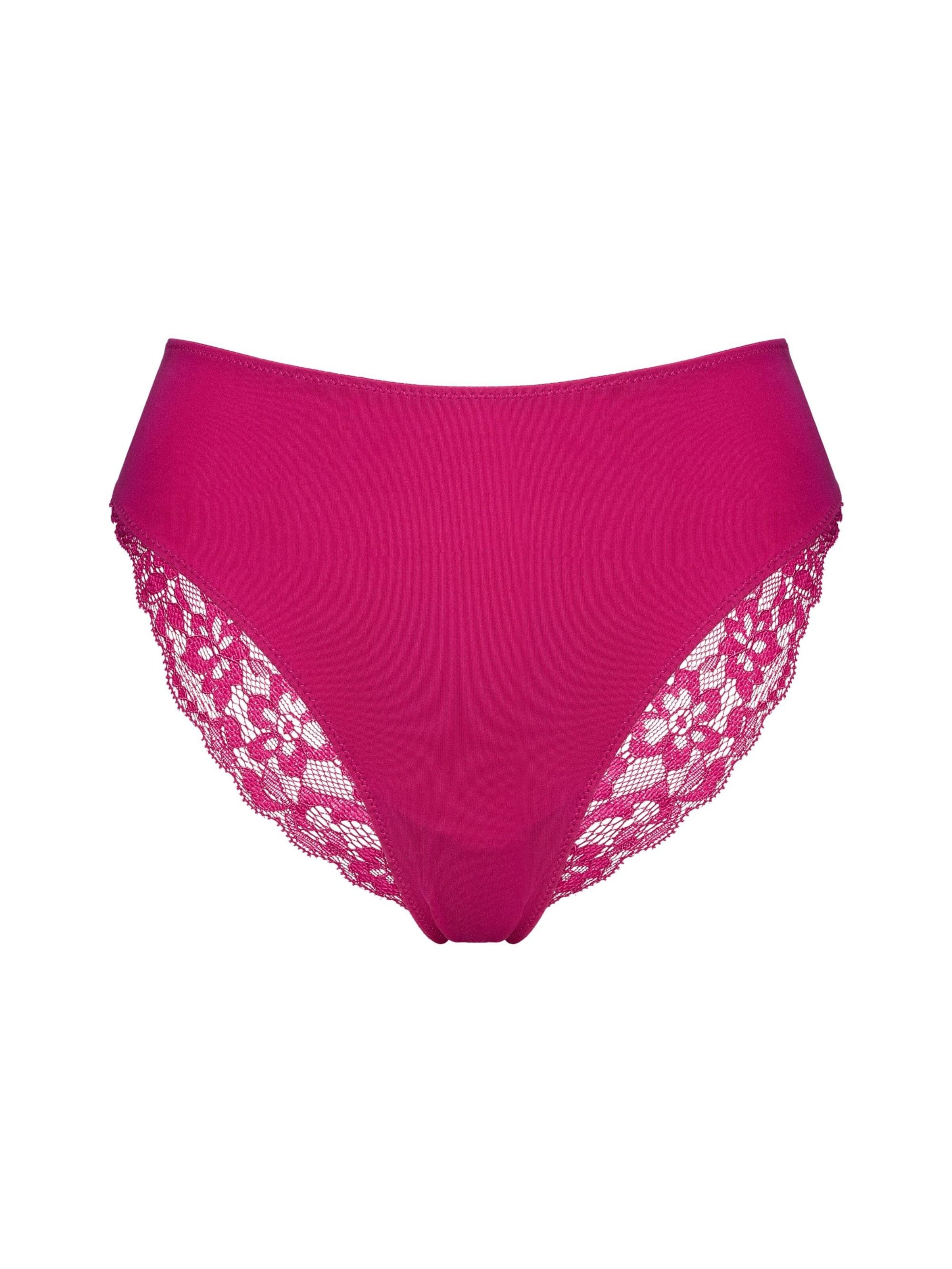 ESOTIQ - Panti 'Brazilian Slip Prive, florale Rückseite, dekorativer Rand' en rosa: frente
