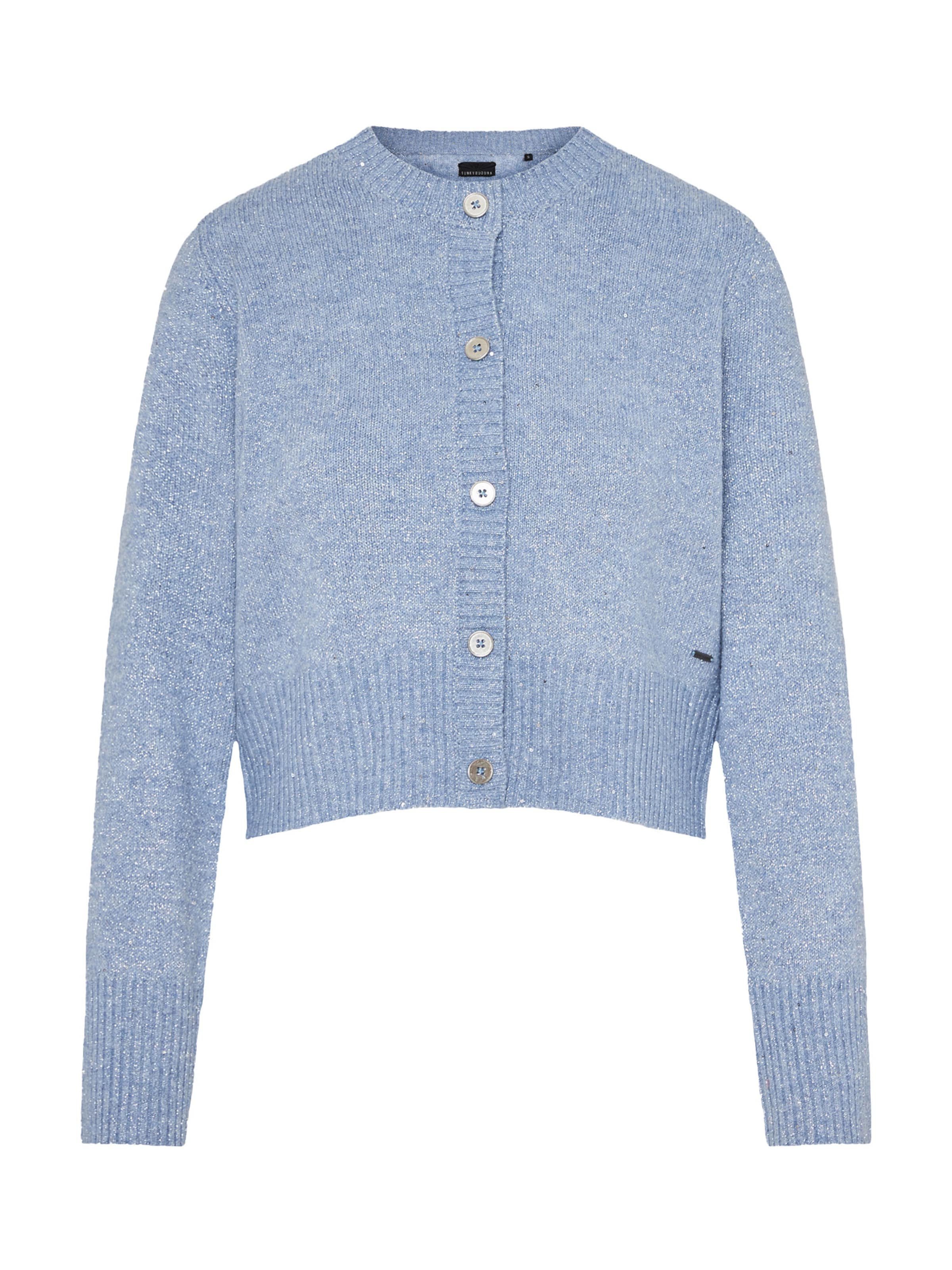 Cardigan Funky Buddha en bleu : devant