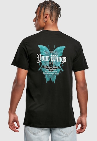 Mister Tee T-Shirt 'Spread Your Wings And Fly' in Schwarz