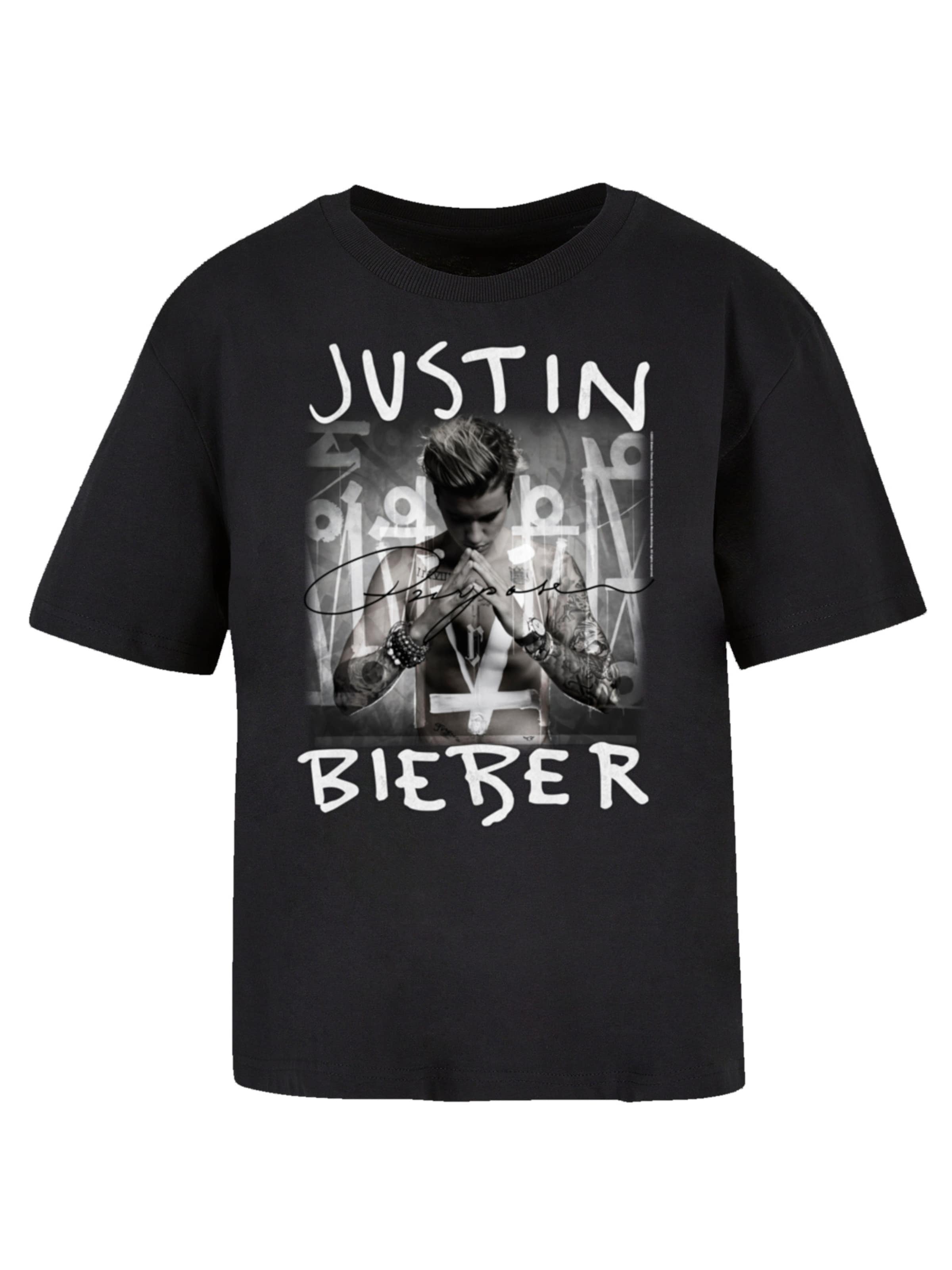 T-shirt 'Justin Bieber Purpose Album Cover' F4NT4STIC en noir : devant