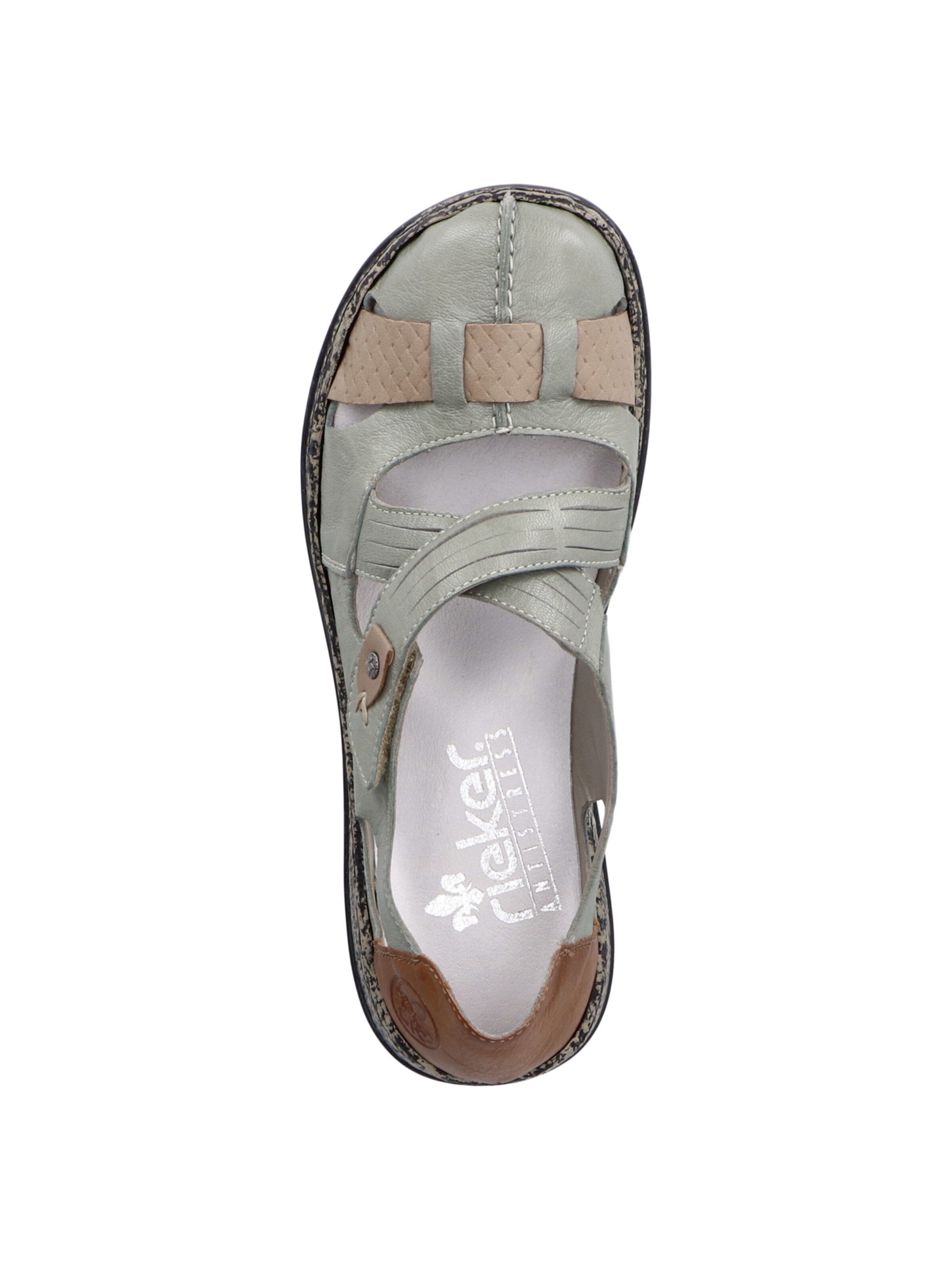 Ballerines à lanières Rieker en vert