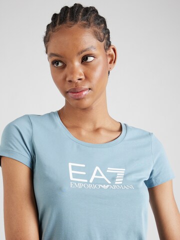 EA7 Emporio Armani T-shirt 'Shiny' i blå