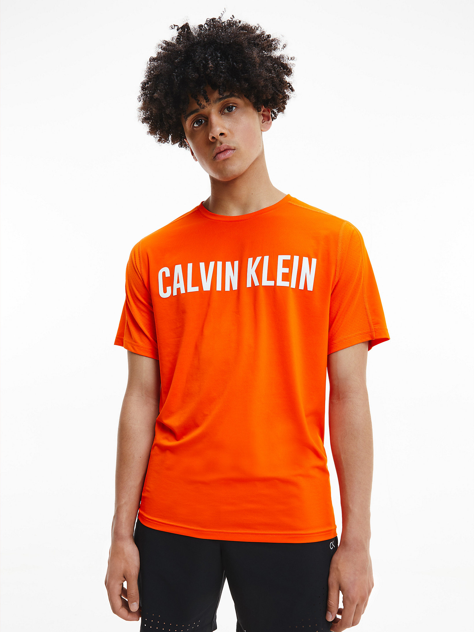Mężczyźni IFtIJ Calvin Klein Performance Koszulka funkcyjna w kolorze Pomarańczowym 
