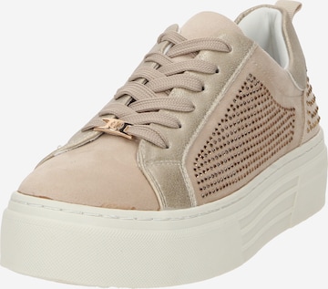 Baskets basses TATA Italia en beige : devant