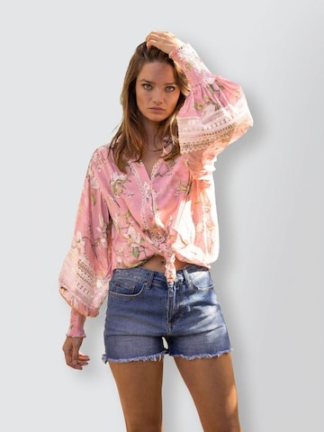 Miss June Blouse 'Chemise Tulla' in Roze