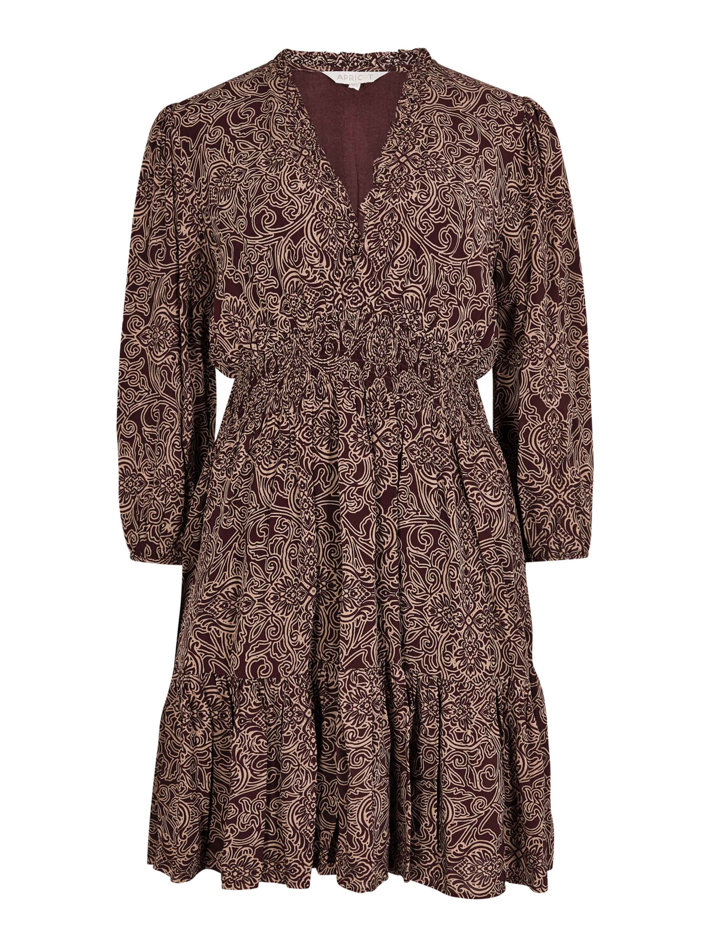 Apricot Robe en beige / bourgogne, Vue avec produit