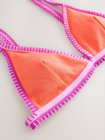 Next - Triangular Top de biquíni em laranja