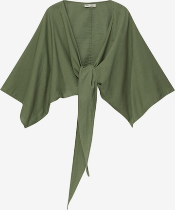 Pull&Bear Blouse in Groen: voorkant