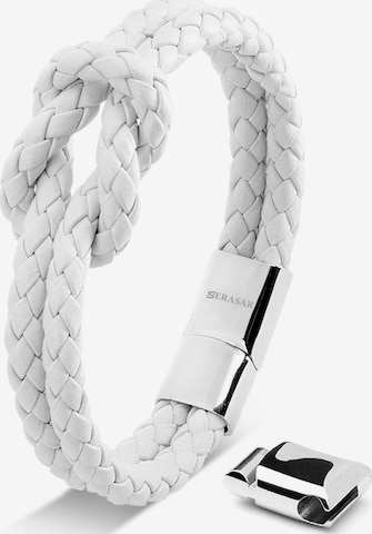 SERASAR Bracelet 'Knot' in White: front