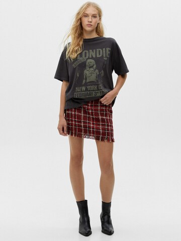 Pull&Bear Spódnica w kolorze czerwony