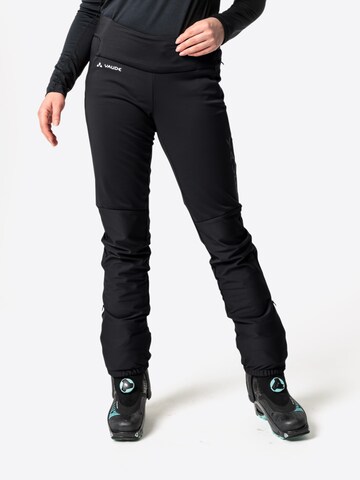 VAUDE Tapered Sportbroek 'Larice' in Zwart: voorkant