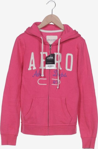 AÉROPOSTALE Sweatshirt & Zip-Up Hoodie in S in Pink: front