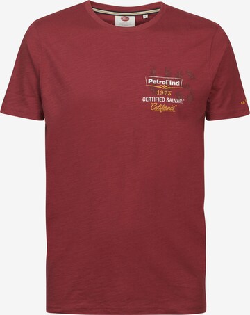 T-Shirt Petrol Industries en rouge : devant