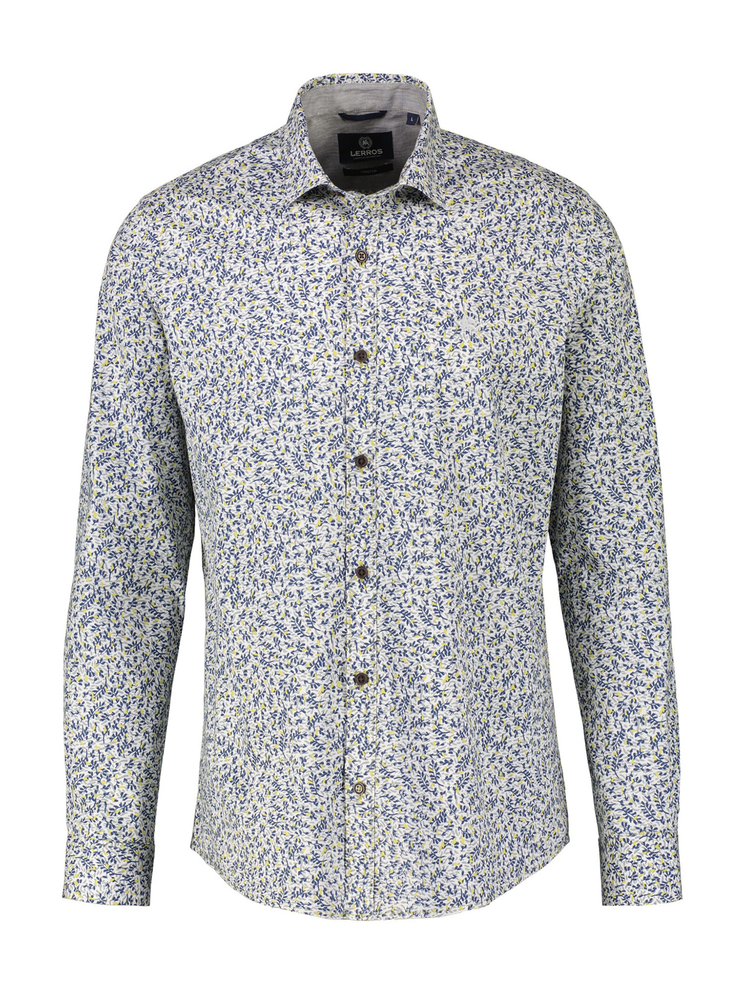 LERROS Regular fit Button Up Shirt in White: front