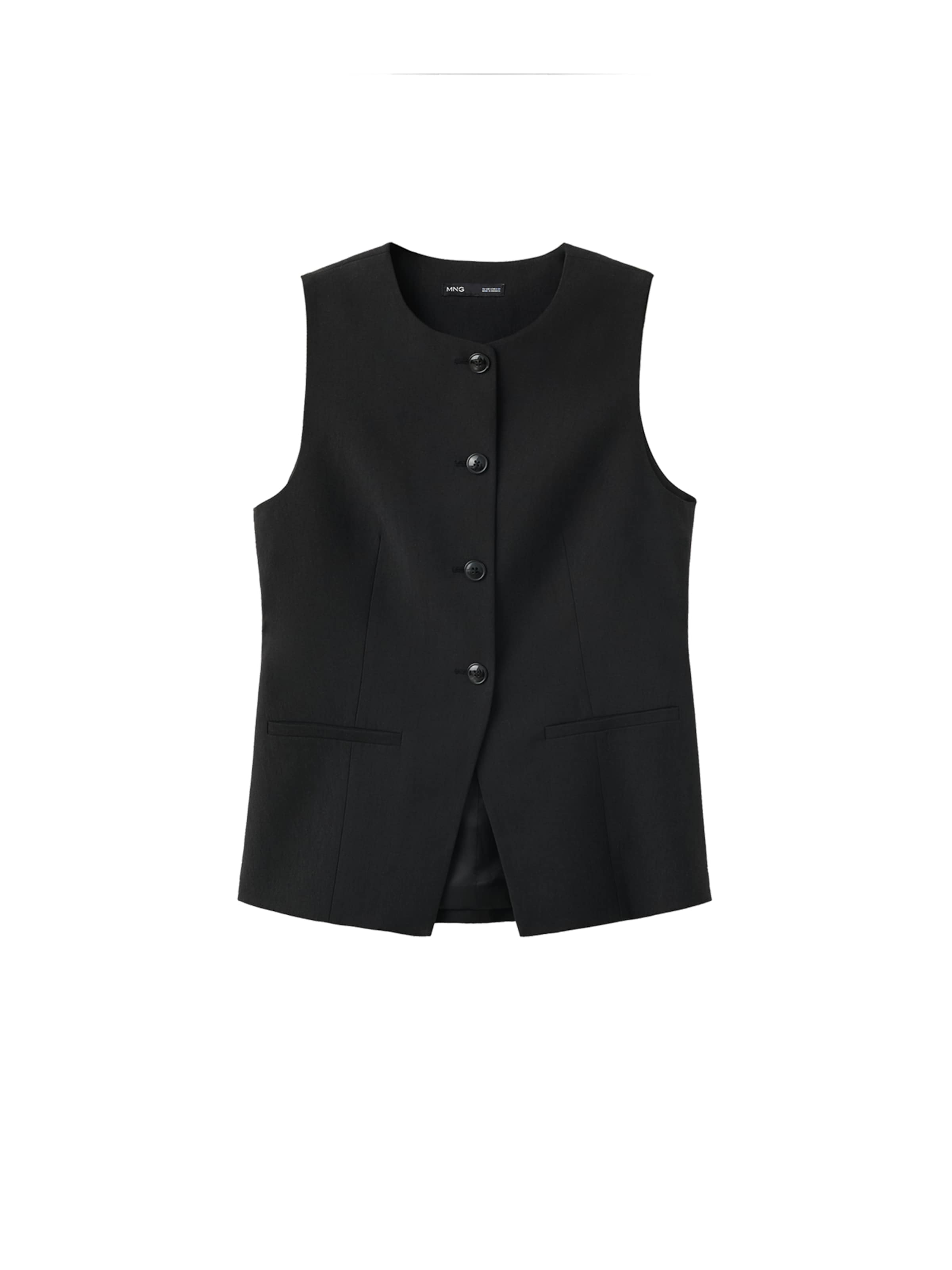 Gilet da completo 'NAPOLI' di MANGO in nero: frontale