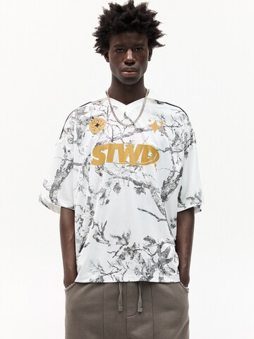 Maglietta 'STWD' di Pull&Bear in bianco: frontale