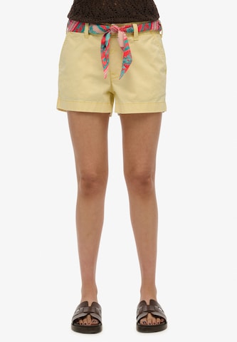 Superdry Slimfit Chino 'Classic' in Geel: voorkant
