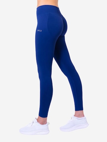 OYOJ Skinny Leggings 'Nova Active Scrunch Tights - Navy' i blå