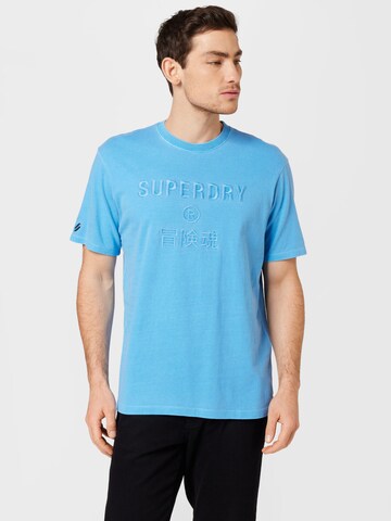 Superdry T-Shirt in Blau: predná strana