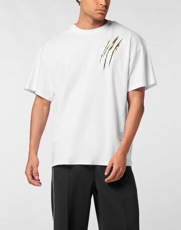 Plein Sport - Camisa 'Scratch' em branco