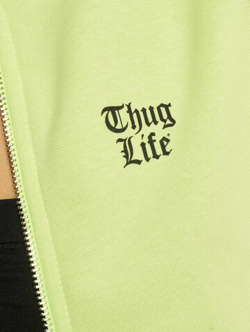 Thug Life Zip-Up Hoodie 'Mosh' in Green
