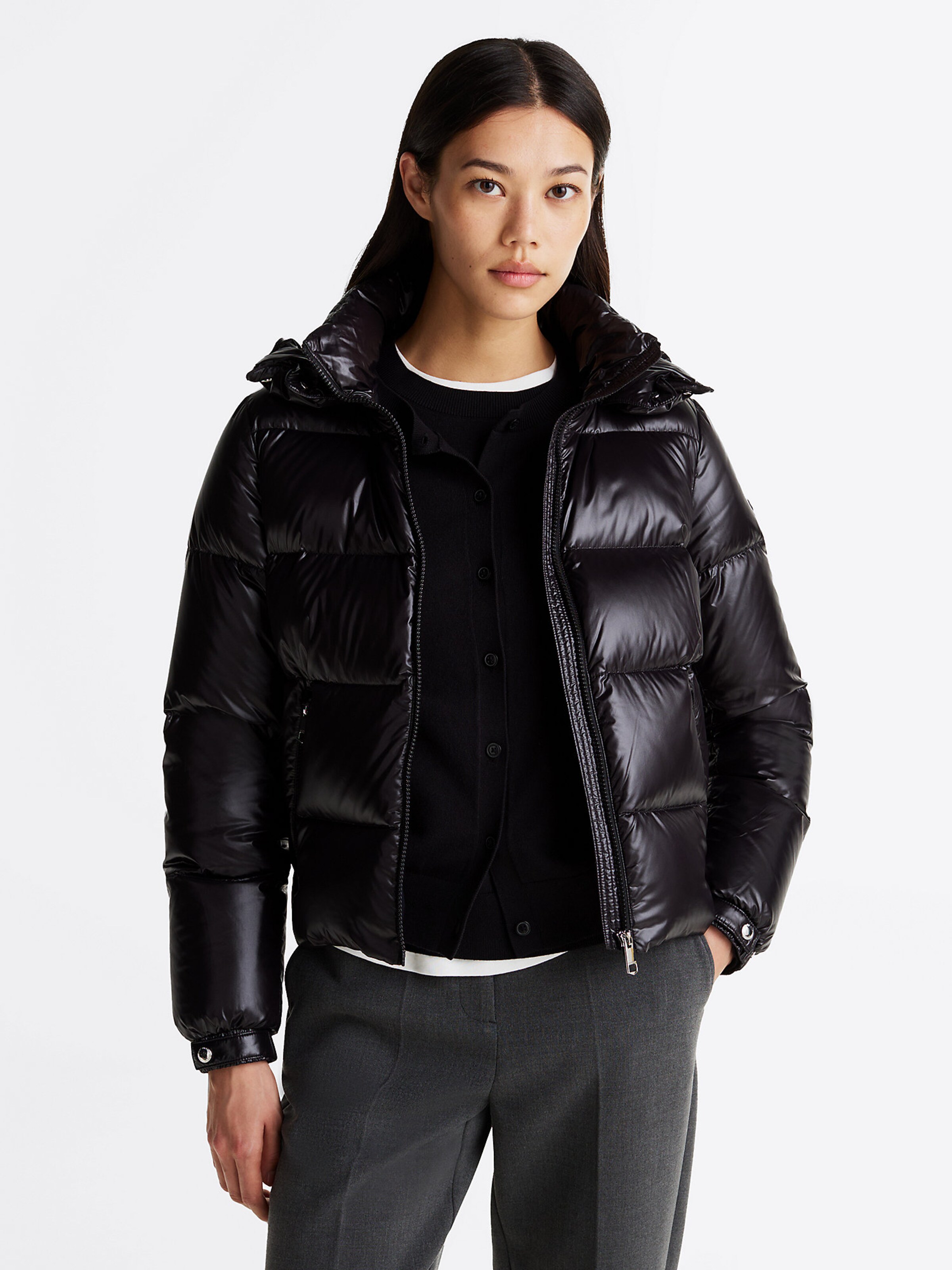 TOMMY HILFIGER Winterjas in Zwart ABOUT YOU