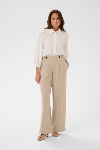 Kaffe Loosefit Kalhoty se sklady v pase 'KAphoebe' – béžová