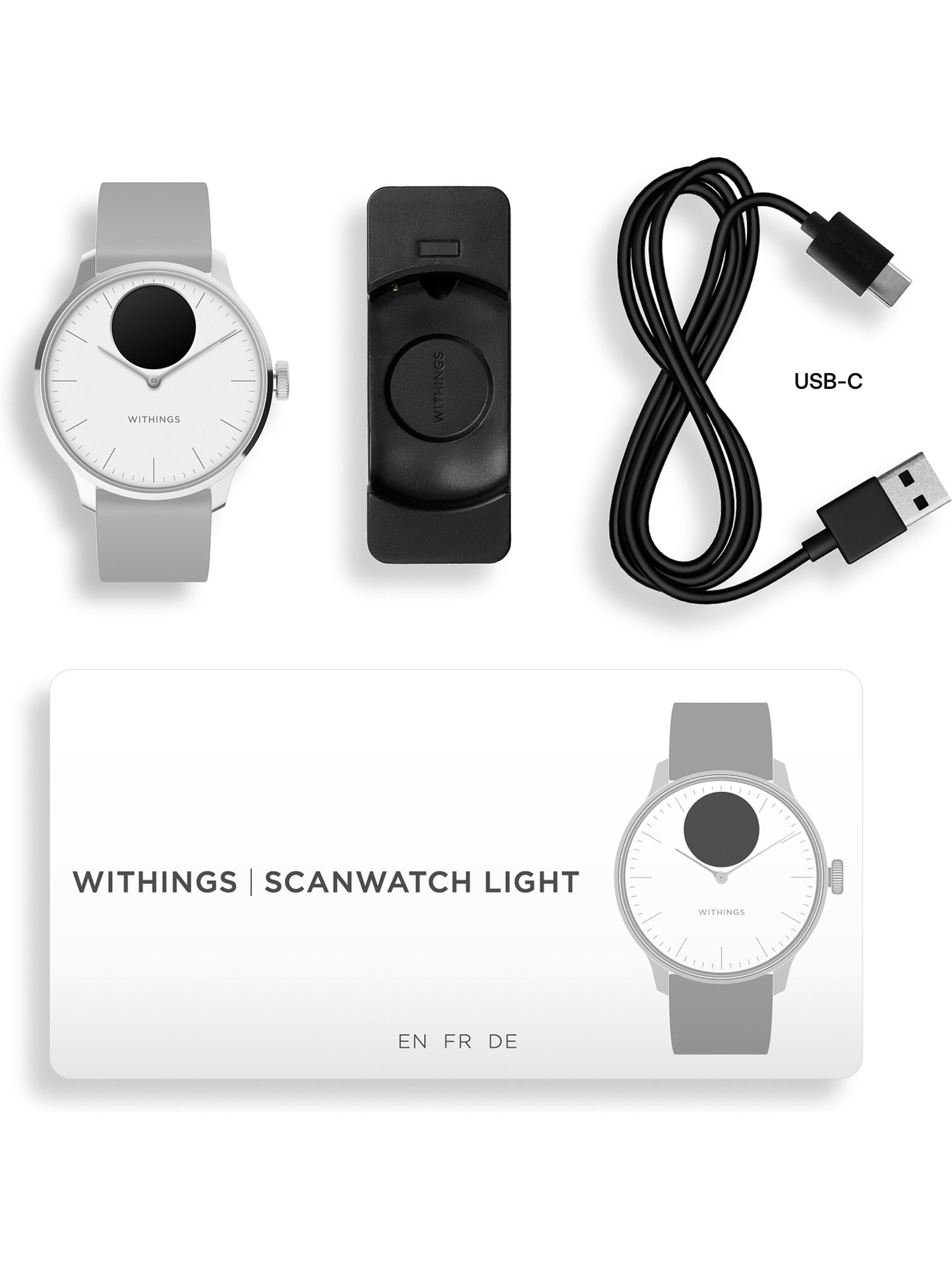 Withings Uhr 'Akku' in Grau