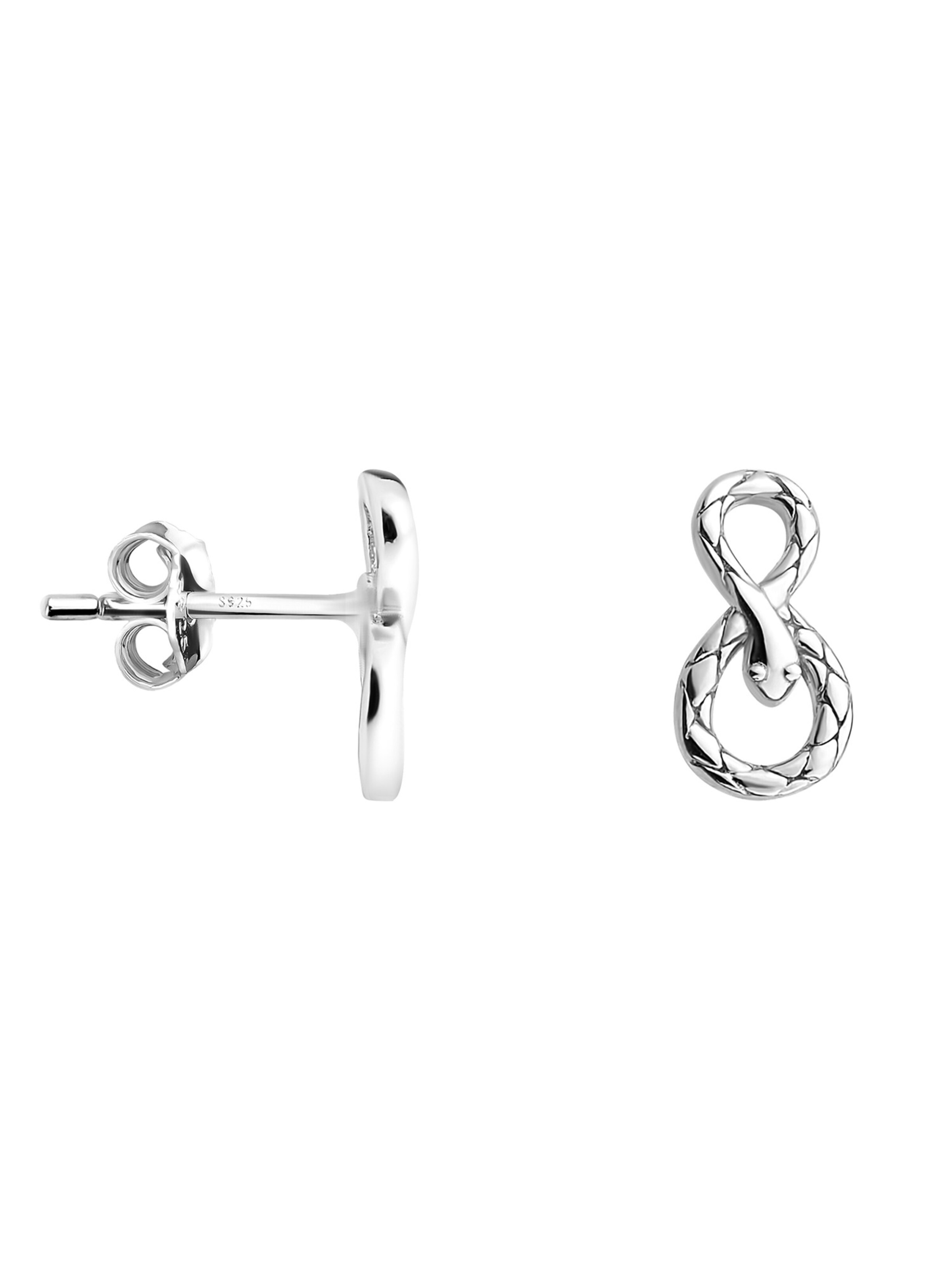 Sofia Milani Ohrringe 'Snake'‌‌‌‌ in Silber: Vorderseite