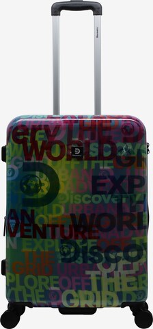 Discovery Suitcase 'EXPLORE THE WORLD' in Mixed colors: front