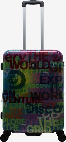 Discovery Suitcase 'EXPLORE THE WORLD' in Mixed colors: front