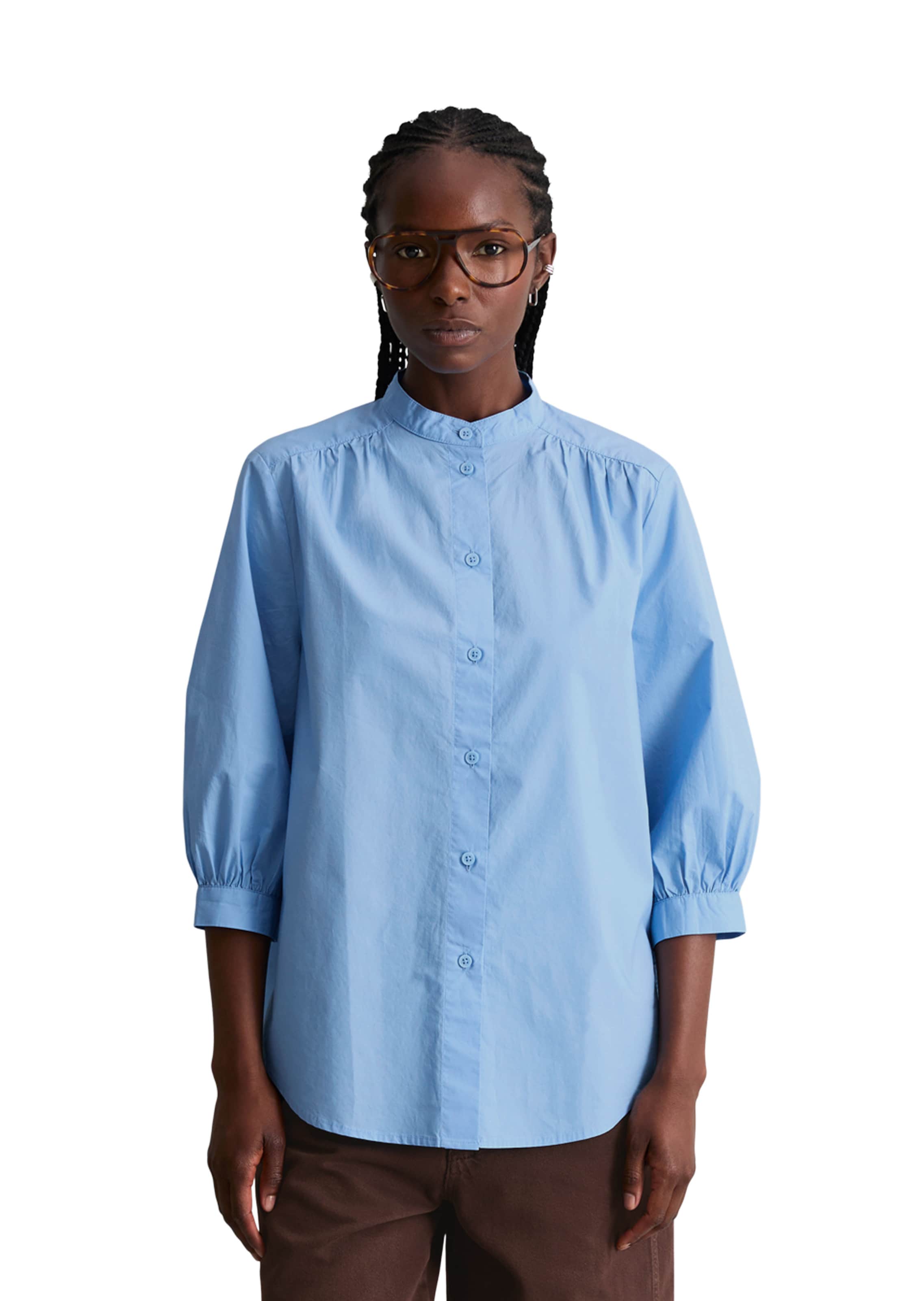 Marc O'Polo DENIM Blouse in Blauw: voorkant