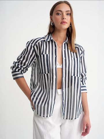 Chemisier MixRay en bleu : devant