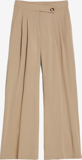 Bershka Pantalon à plis en camel, Vue avec produit