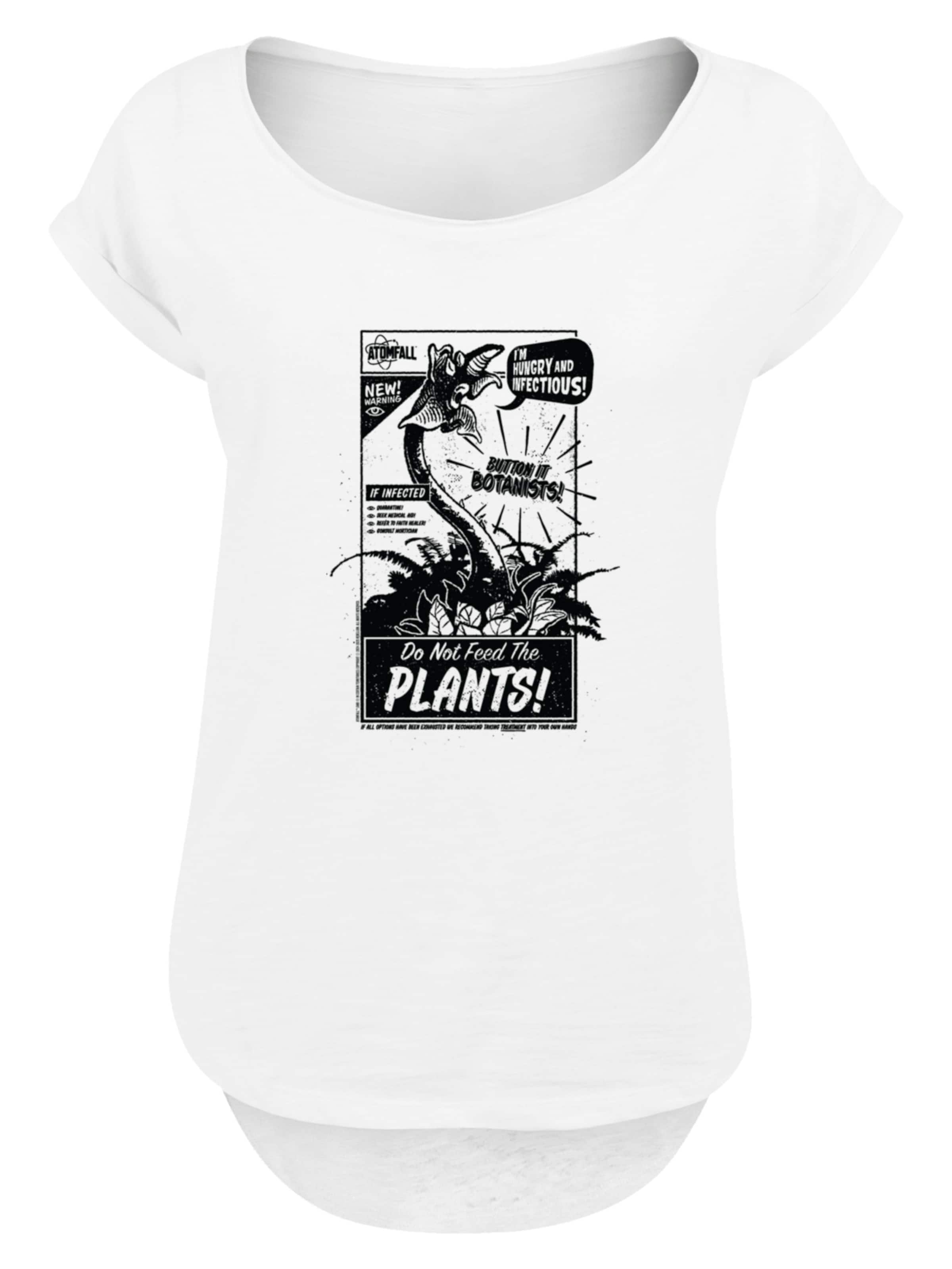 F4NT4STIC T-shirt 'Atomfall Do Not Feed The Plants!' en noir / blanc, Vue avec produit