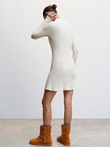 MANGO Knitted dress 'LEMON2' in Beige