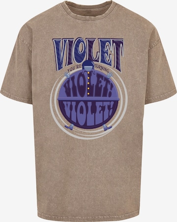 T-Shirt 'Willy Wonka - Violet Turning' ABSOLUTE CULT en beige : devant