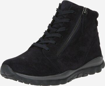 GABOR Lace-Up Ankle Boots in Blue: front