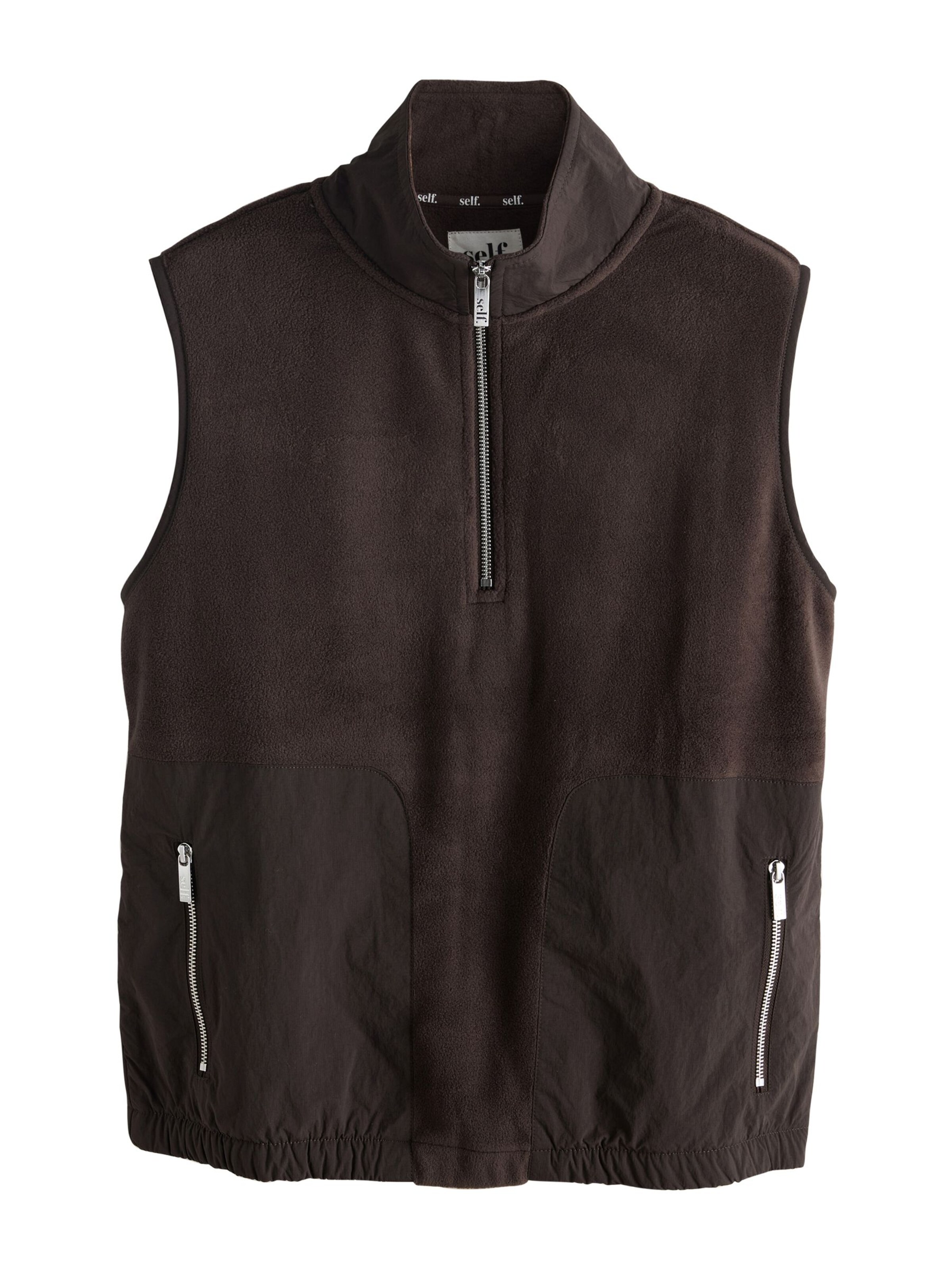 self. Bodywarmer in Bruin: voorkant