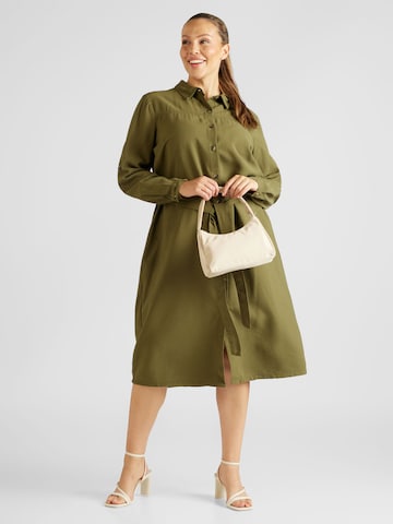 ONLY Carmakoma Shirt dress 'NABI' in Green