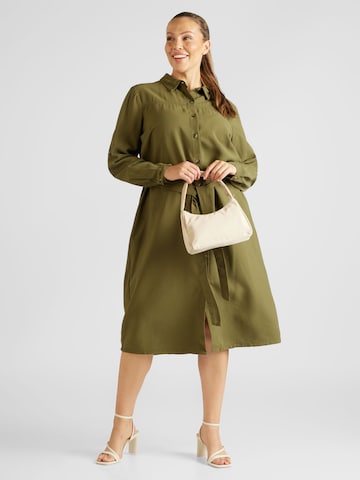 ONLY Carmakoma Платье-рубашка 'NABI' в Зеленый