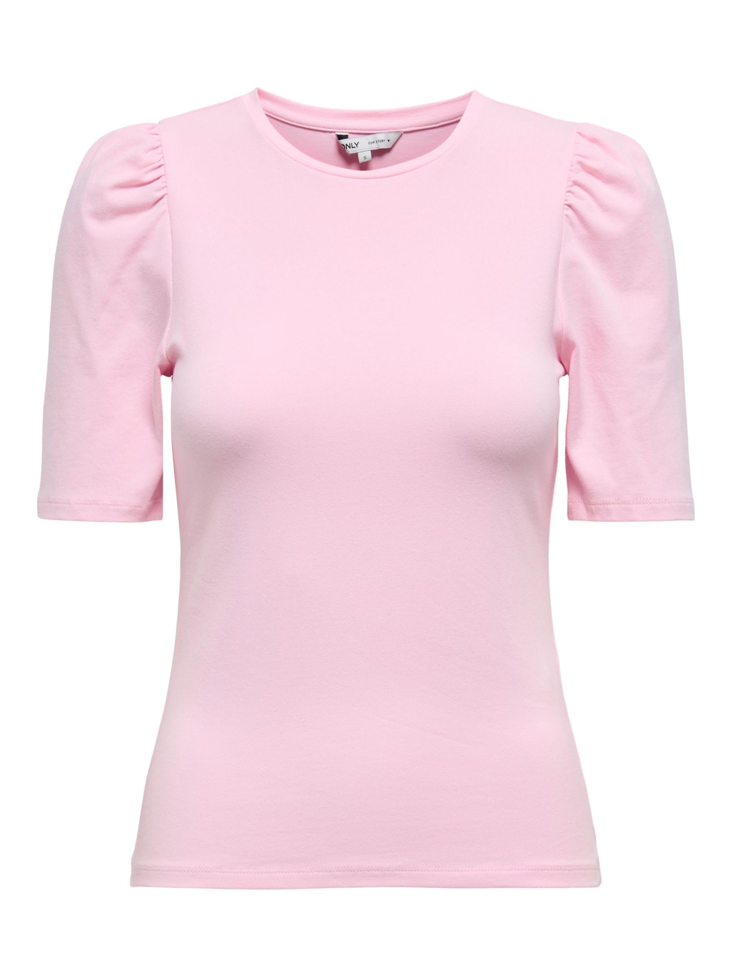 ONLY Футболка 'ONLLive Love' в Ярко-розовый: спереди