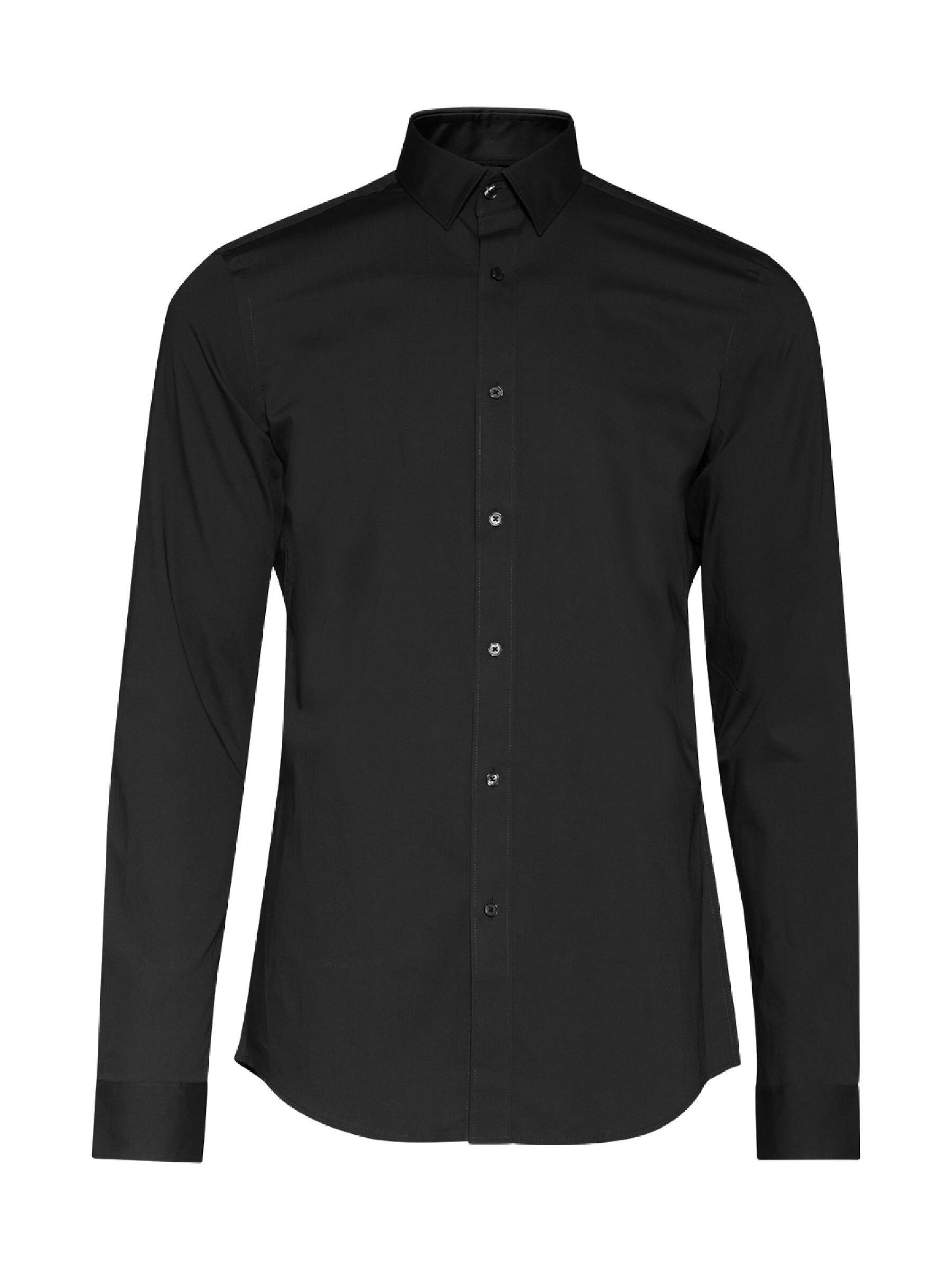 WE Fashion - Ajuste estrecho Camisa en negro: frente