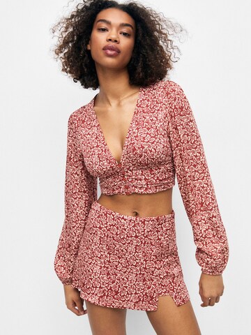 Pull&Bear Rok in Rood: voorkant