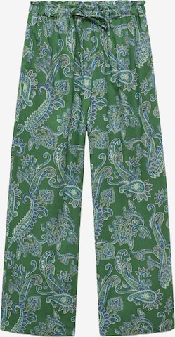 MANGOWide Leg/ Široke nogavice Hlače 'Mamba' - zelena boja: prednji dio
