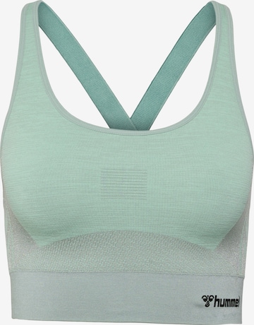 Hummel - Soutien Bustier Top desportivo em verde: frente