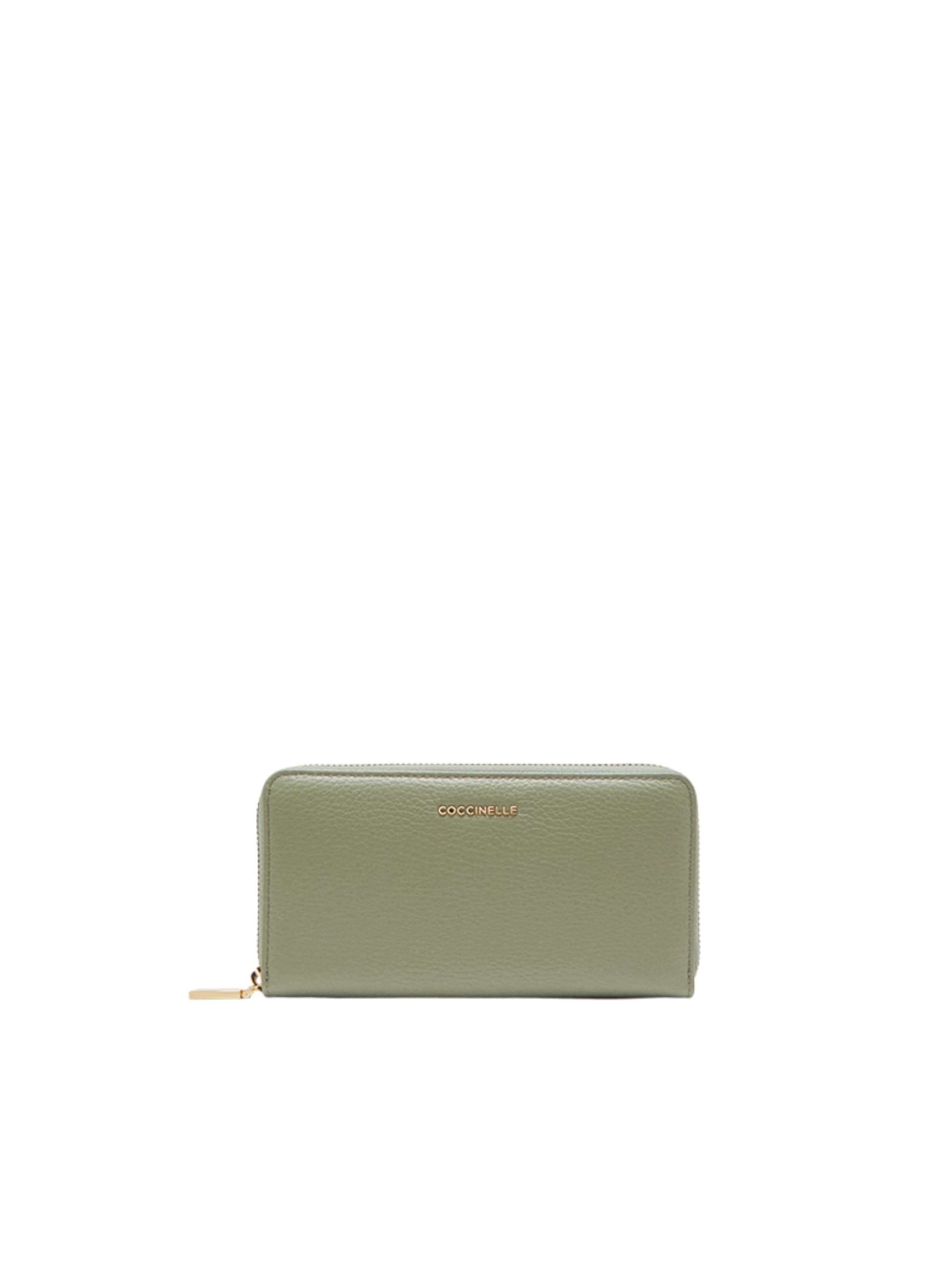 Coccinelle Wallet 'COCCINELLE METALLIC' in Green: front
