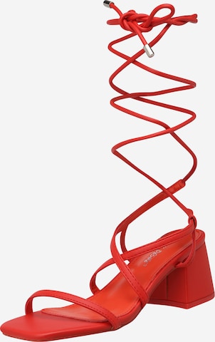 Public Desire Sandalen met riem 'MABEL' in Rood: voorkant