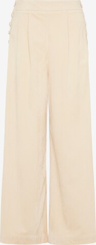 IZIA - Pierna ancha Pantalón en beige: frente