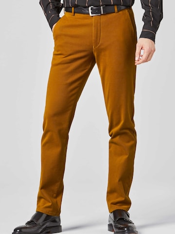 Regular Pantalon chino MEYER en marron : devant